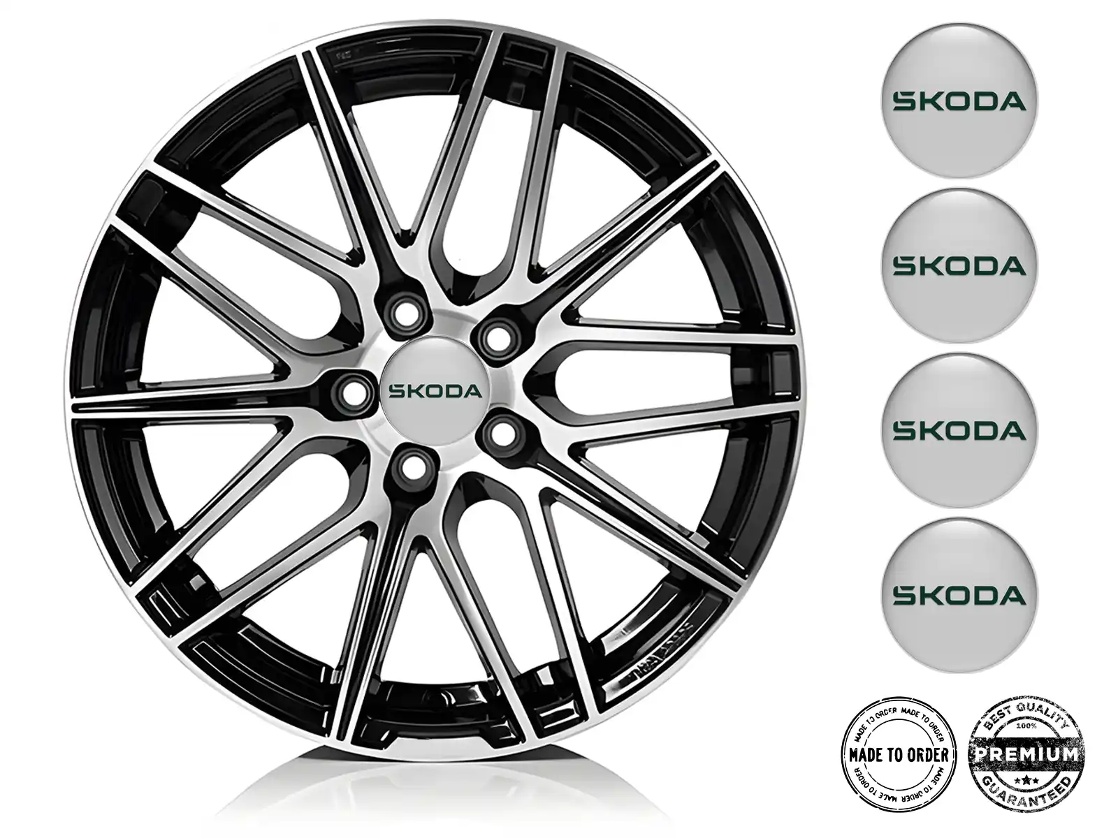 Skoda Radaufkleber Version Gewölbte Harzlabels